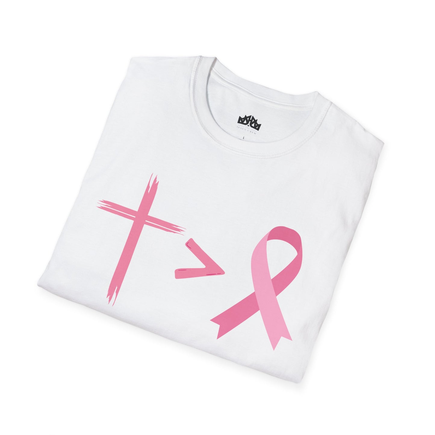 the cross > cancer softstyle t-shirt