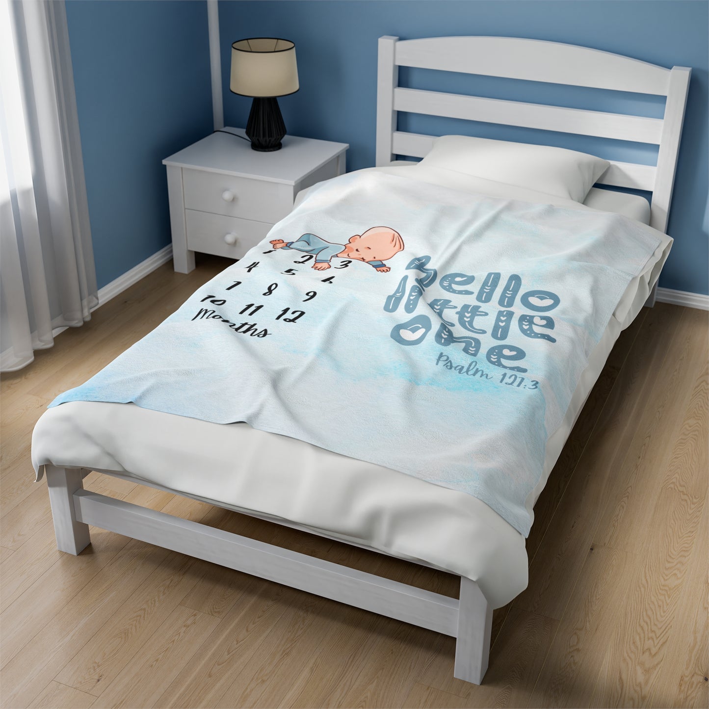 baby boy month milestone blanket