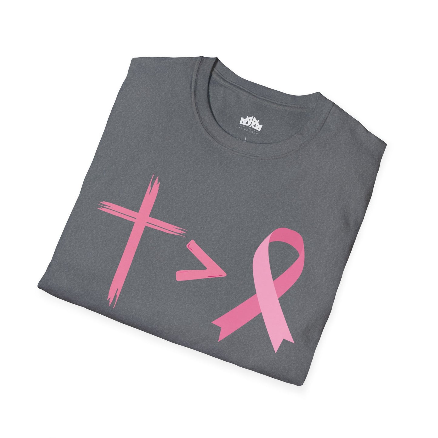 the cross > cancer softstyle t-shirt