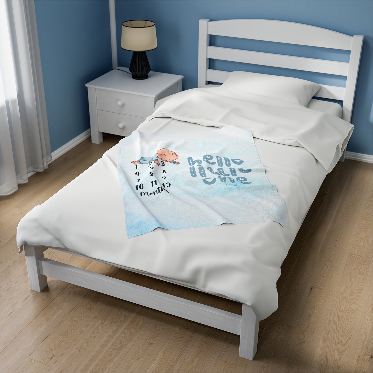 baby boy month milestone blanket