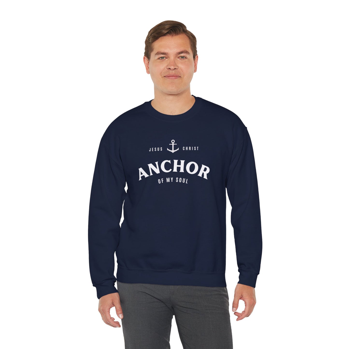 "anchor of my soul" unisex heavy blend™ crewneck sweatshirt