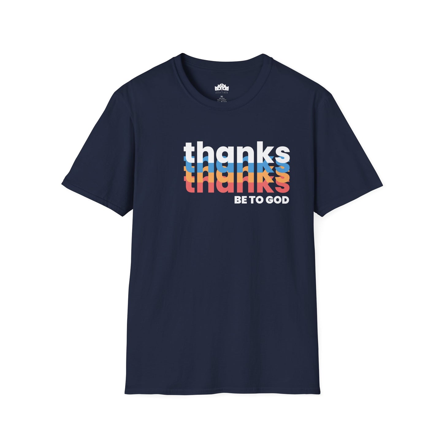 "thanks be to god" women's softstyle t-shirt