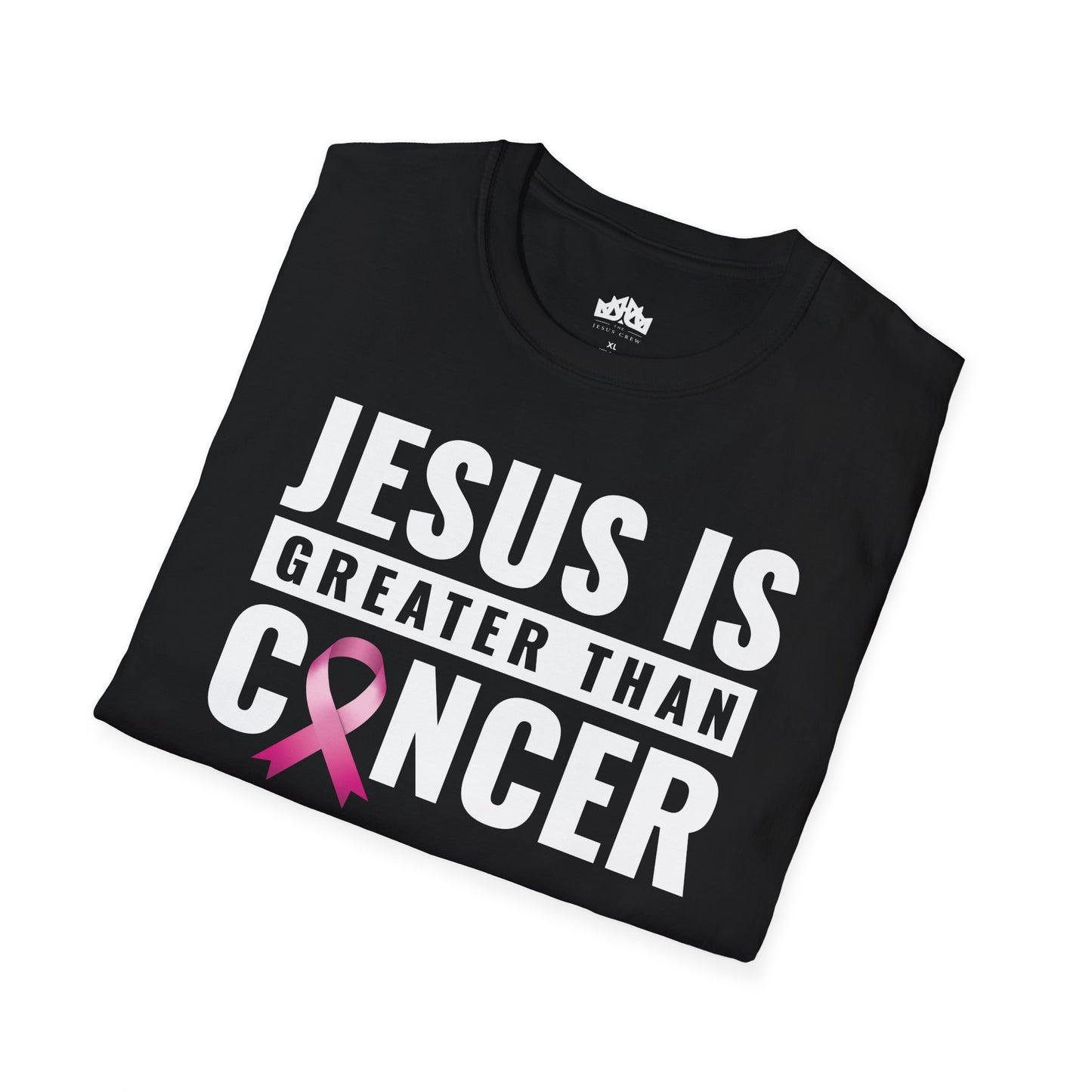 jesus is greater than cancer softstyle t-shirt