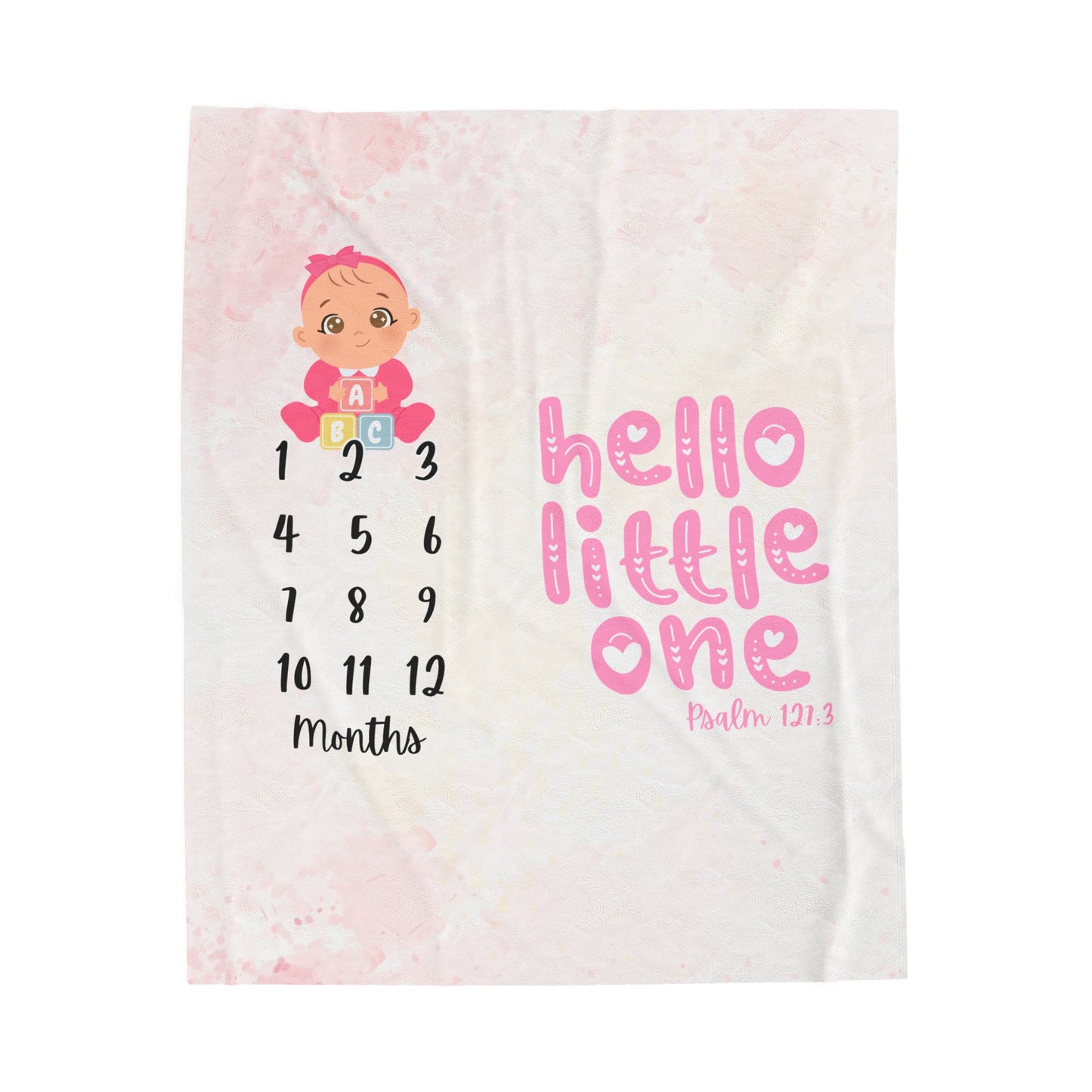 baby girl month milestone blanket
