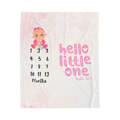 Baby Girl Month Milestone Blanket