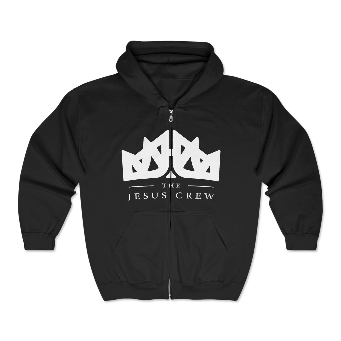 the jesus crew men's heavy blend™ full zip hooded sweatshirt