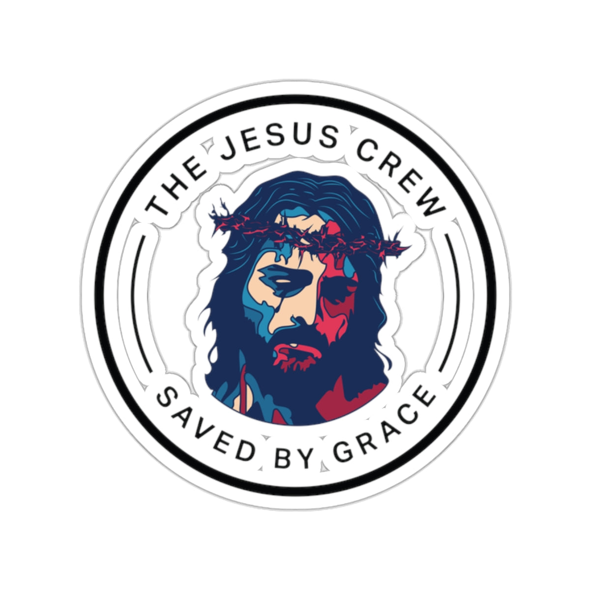 "saved by grace" kiss-cut stickers