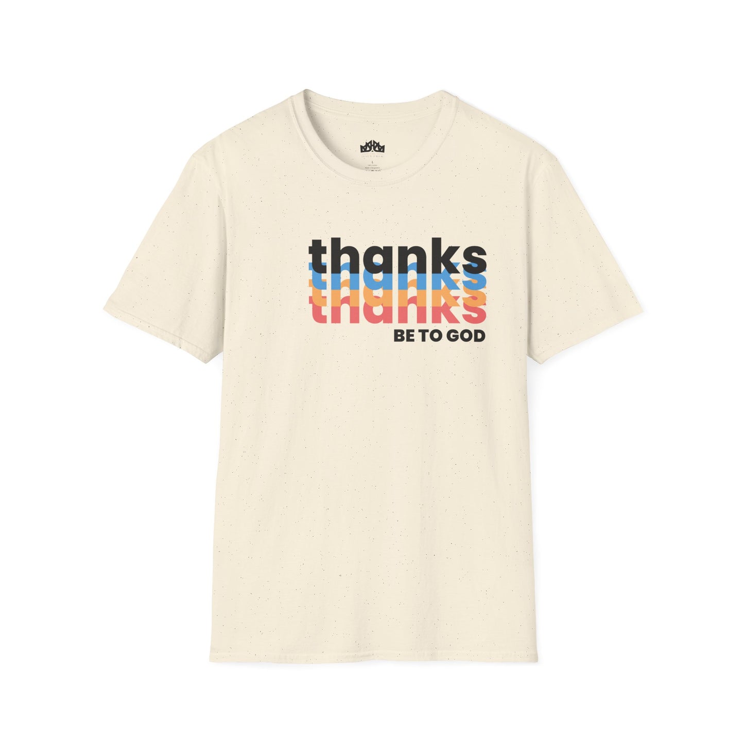 "thanks be to god" women's softstyle t-shirt