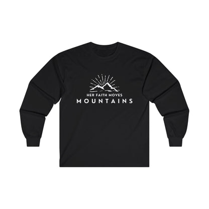 "Her Faith Moves Mountains" Women's Ultra Cotton Long Sleeve Tee