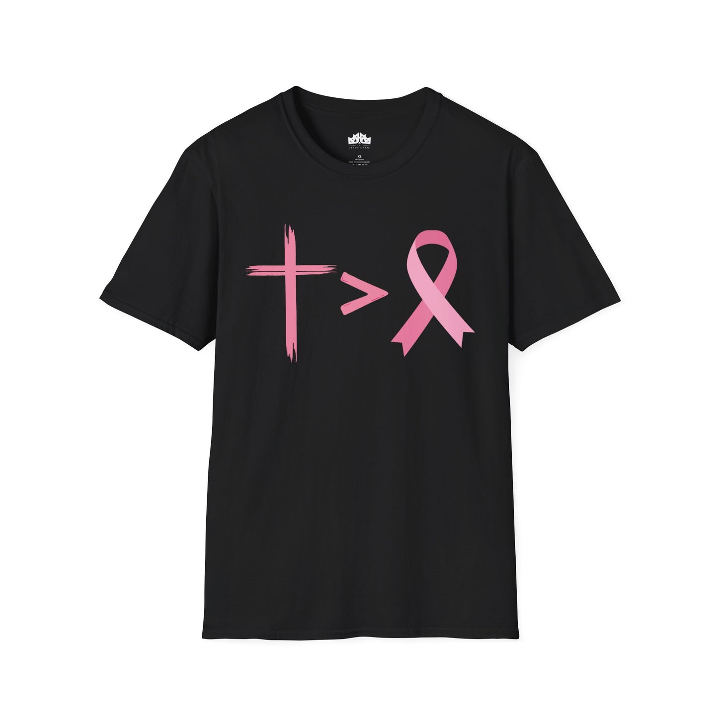 the cross > cancer softstyle t-shirt