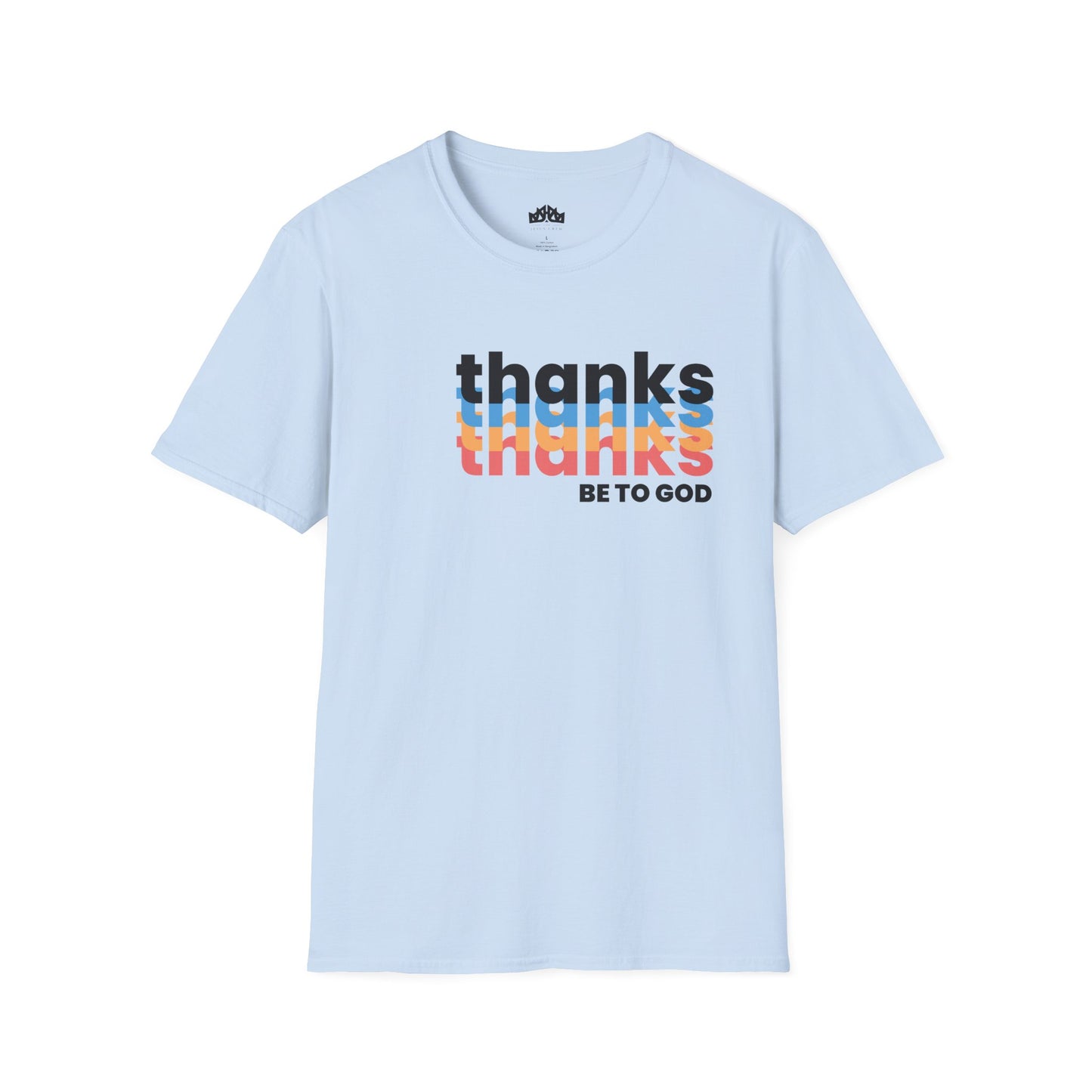 "thanks be to god" women's softstyle t-shirt