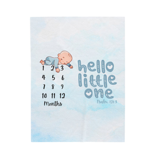 Baby Boy Month Milestone Blanket