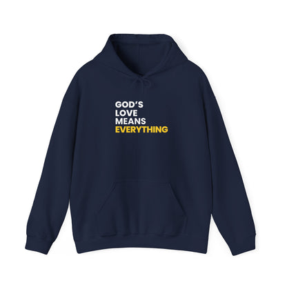 "God's Love Means Everything" Unisex Heavy Blend™ Hooded Sweatshirt