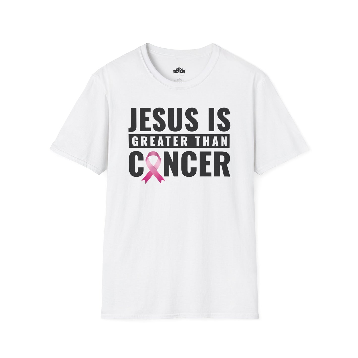 jesus is greater than cancer softstyle t-shirt