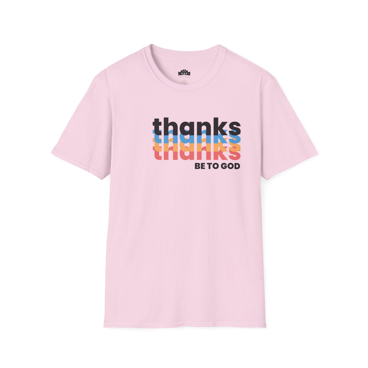 "thanks be to god" women's softstyle t-shirt