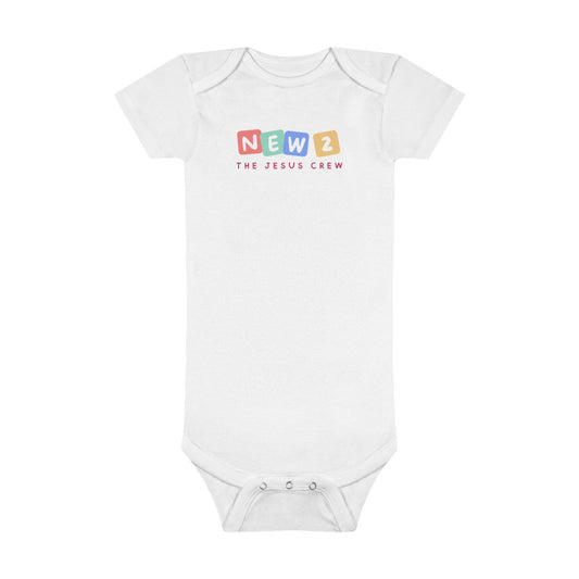 "New 2 The Jesus Crew" Short Sleeve Onesie®