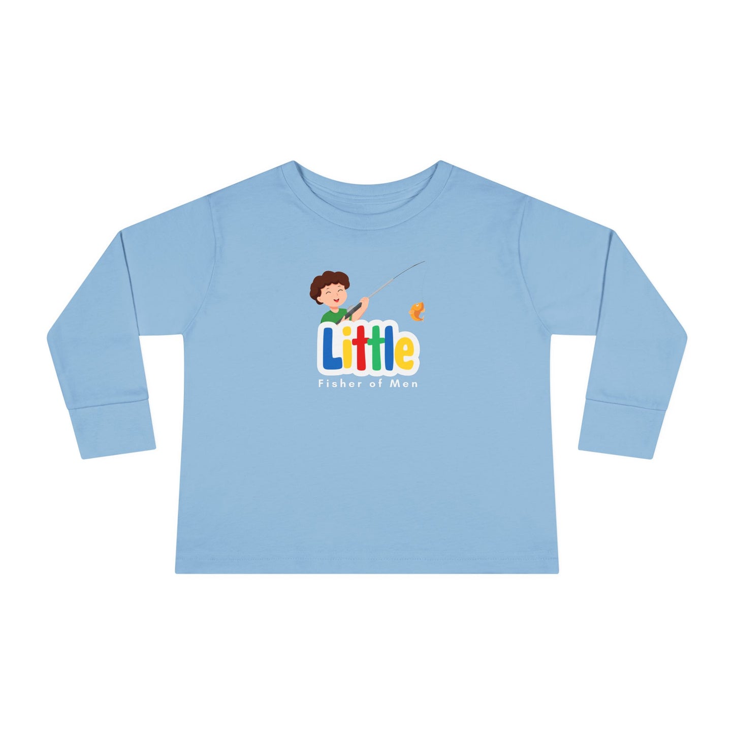 boys "little fisher of men" toddler long sleeve tee