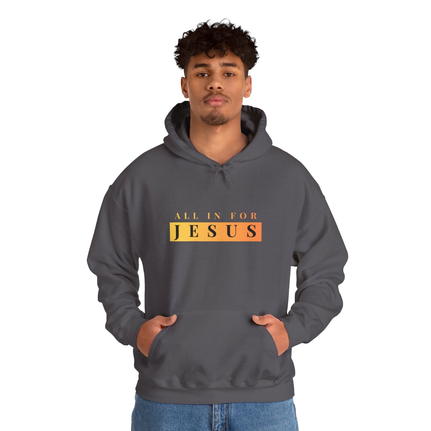 "all in for jesus" unisex heavy blend™ hooded sweatshirt
