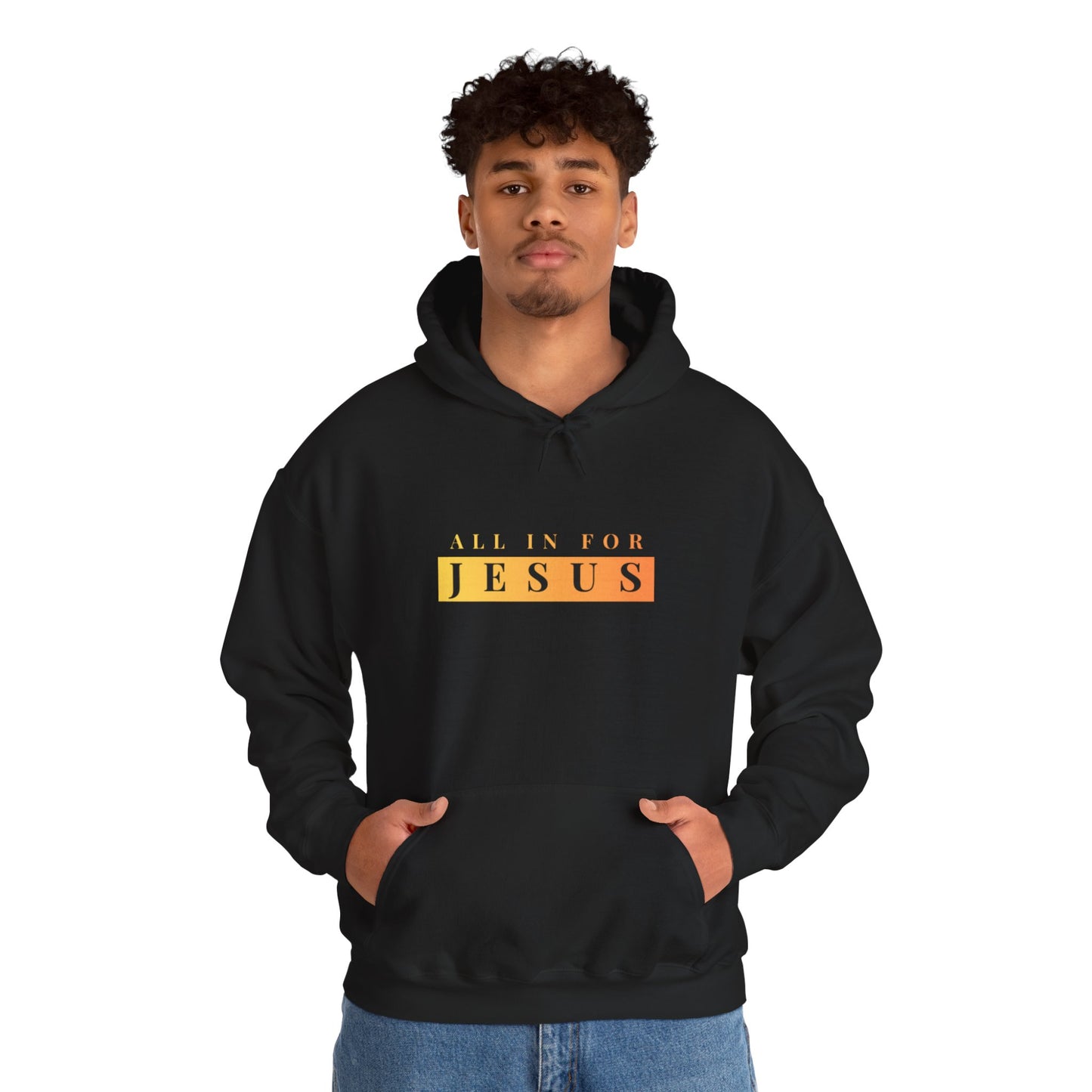"all in for jesus" unisex heavy blend™ hooded sweatshirt