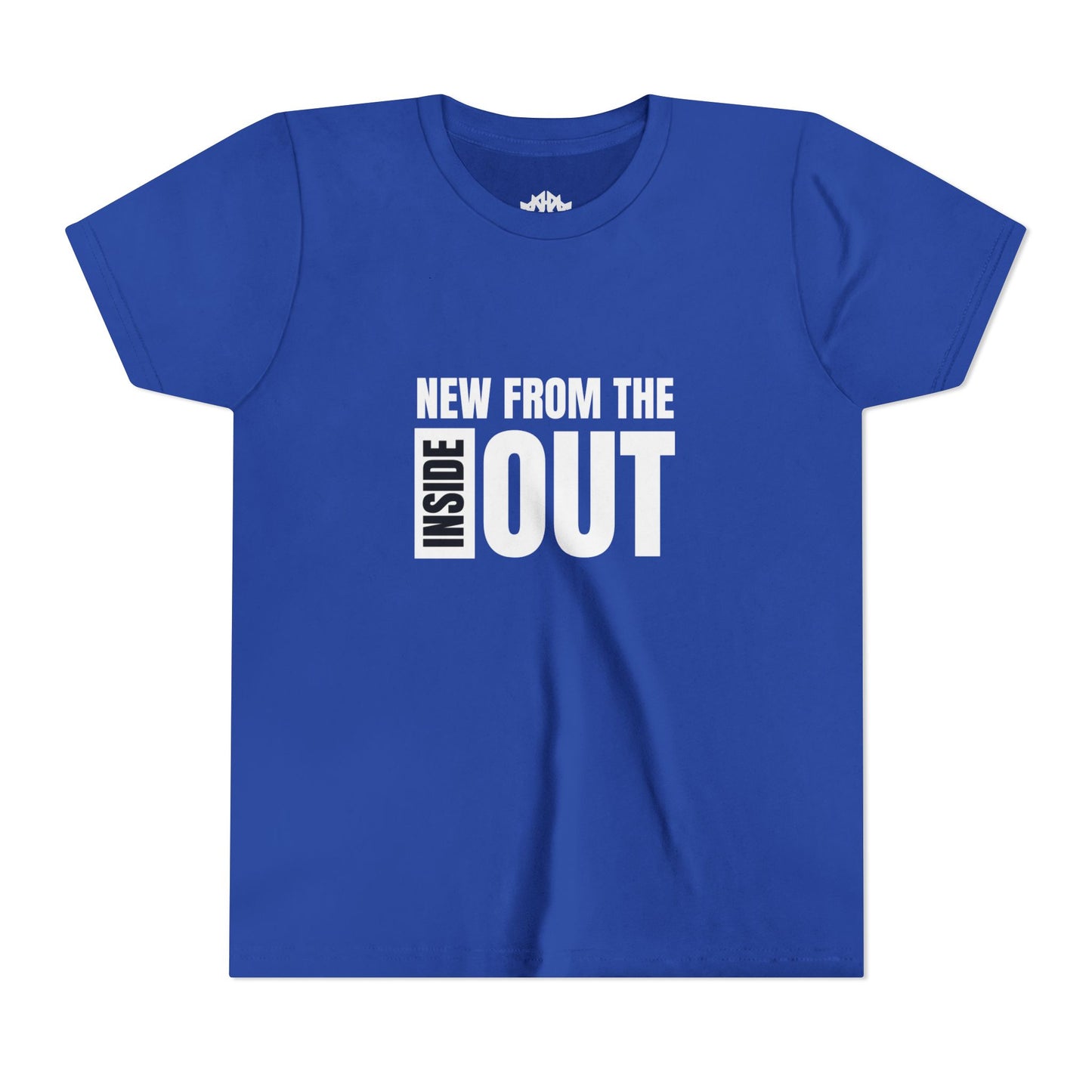 "new from the inside out" boys short sleeve tee