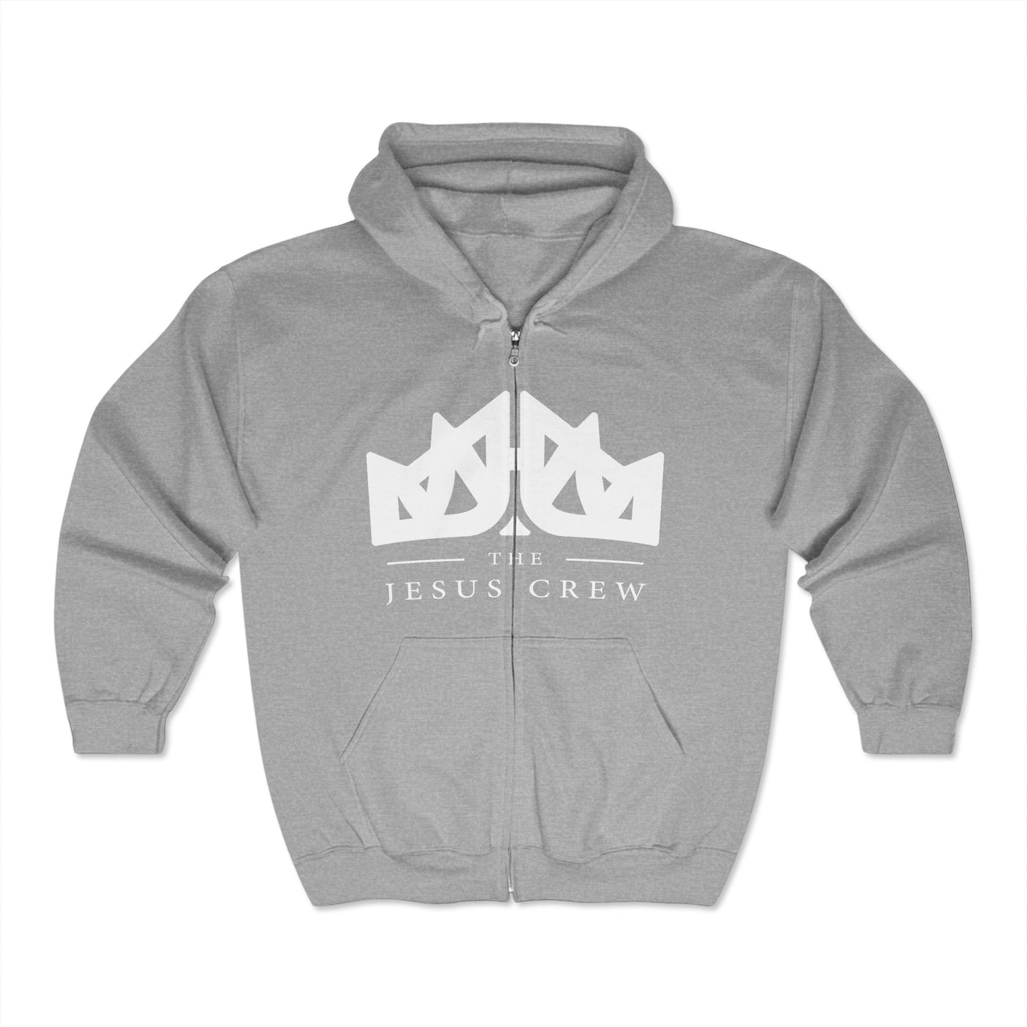 the jesus crew men's heavy blend™ full zip hooded sweatshirt