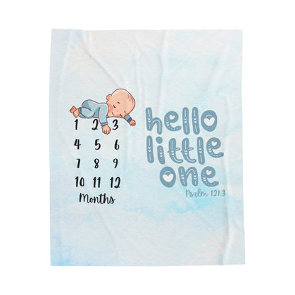 Baby Boy Month Milestone Blanket