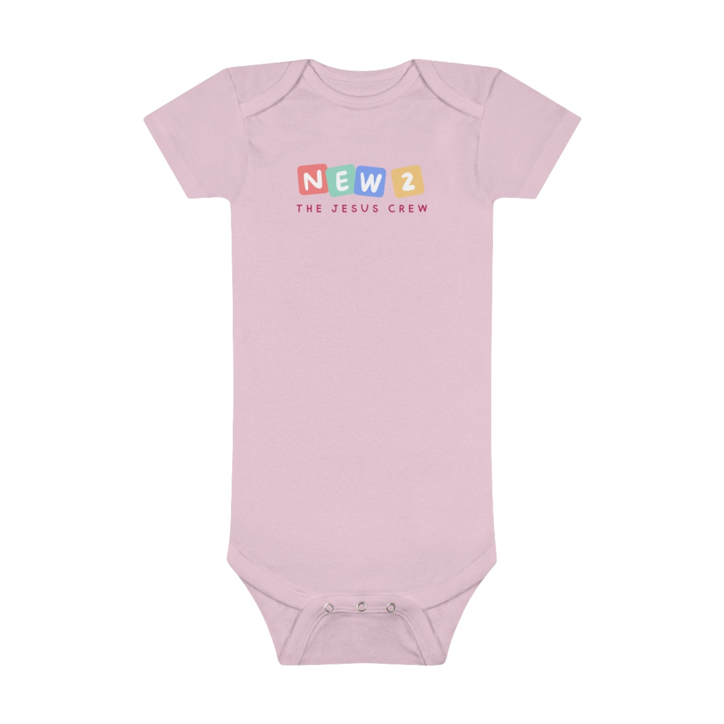 "new 2 the jesus crew" short sleeve onesie®