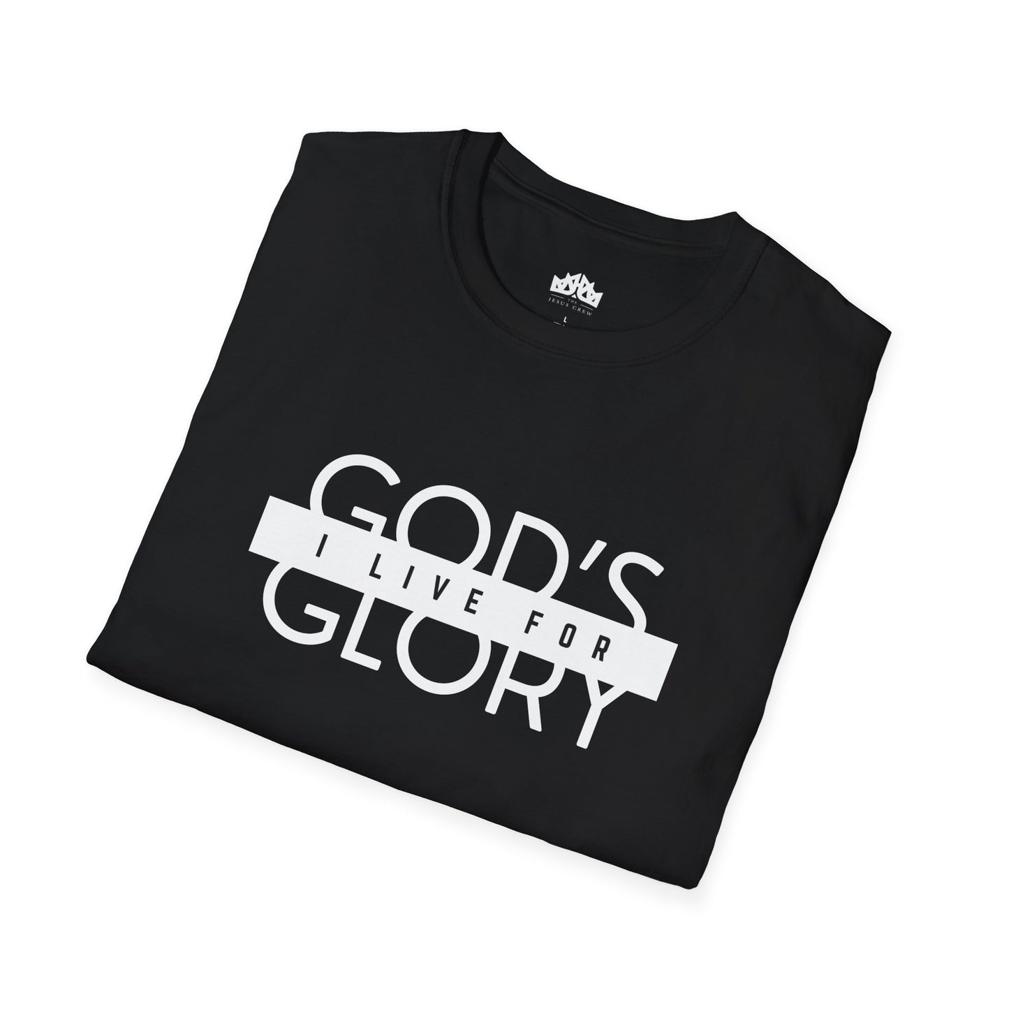 "i live for god's glory" softstyle t-shirt