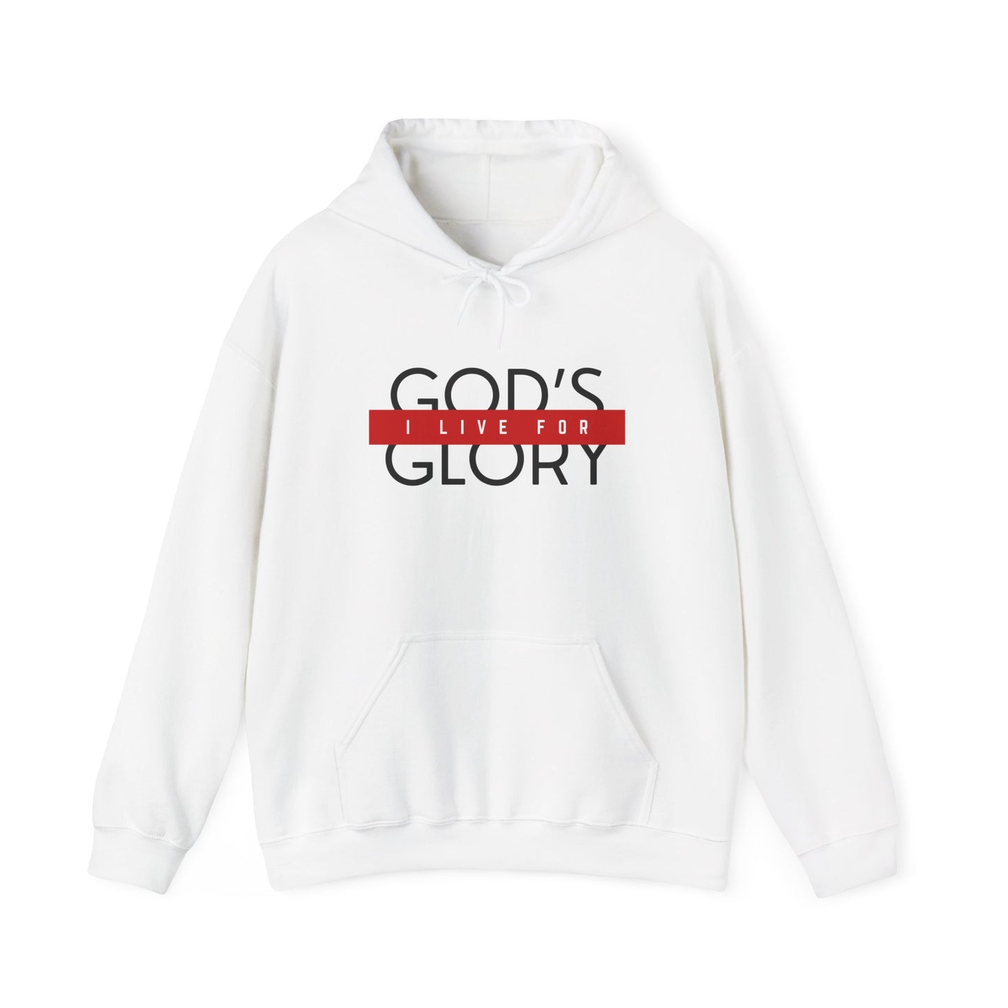 "i live for god's glory" men's heavy blend™ hooded sweatshirt