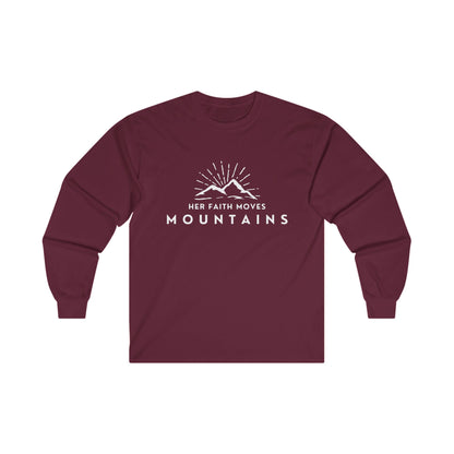 "Her Faith Moves Mountains" Women's Ultra Cotton Long Sleeve Tee