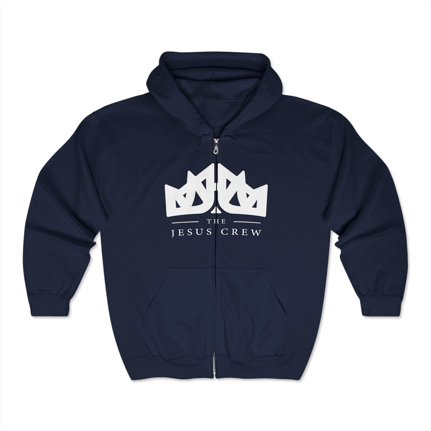 the jesus crew men's heavy blend™ full zip hooded sweatshirt