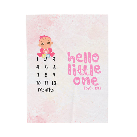 Baby Girl Month Milestone Blanket