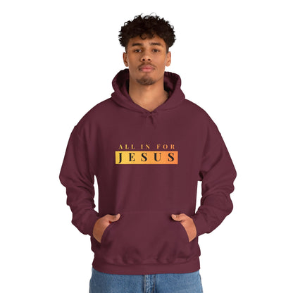 "All in for Jesus" Unisex Heavy Blend™ Hooded Sweatshirt