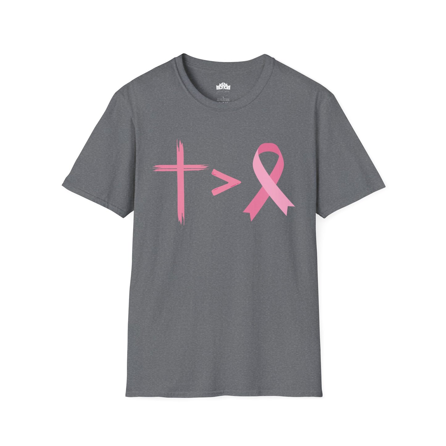 the cross > cancer softstyle t-shirt