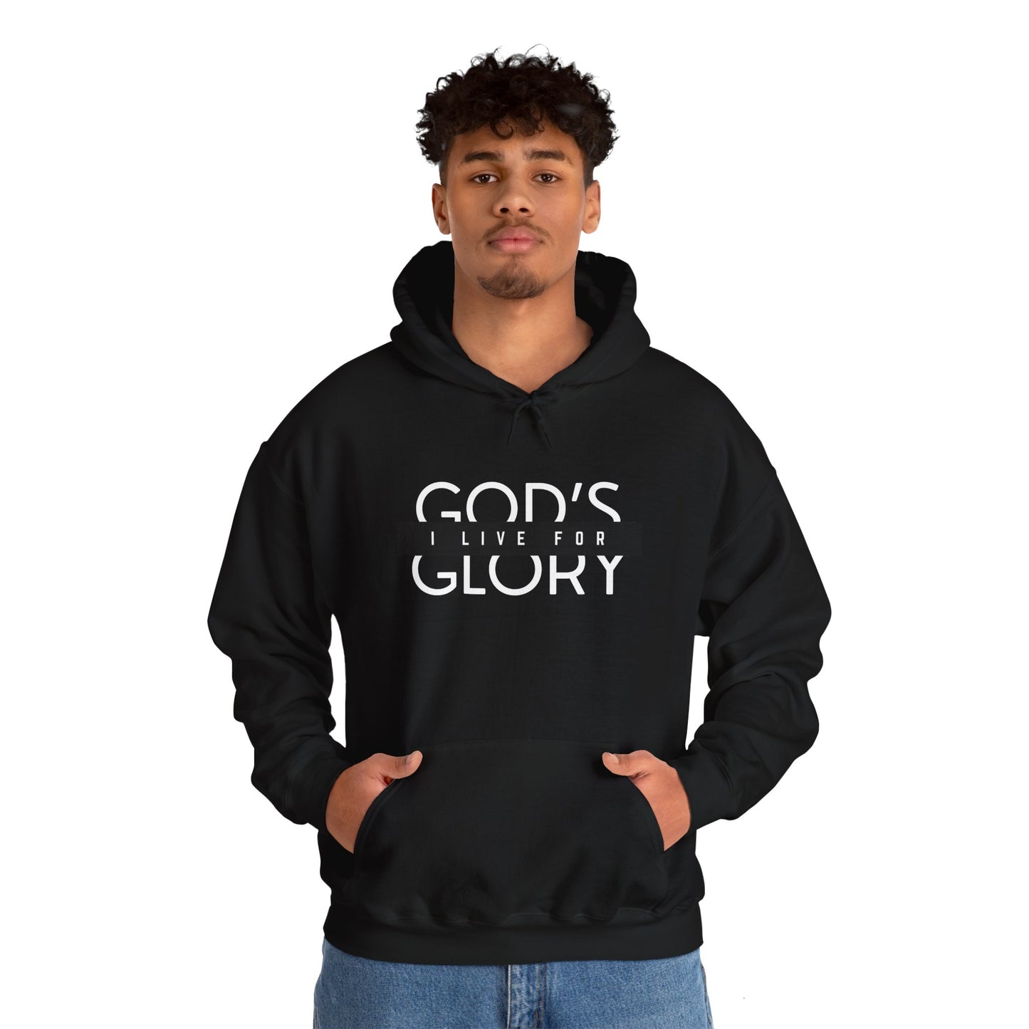 "i live for god's glory" women's heavy blend™ hooded sweatshirt