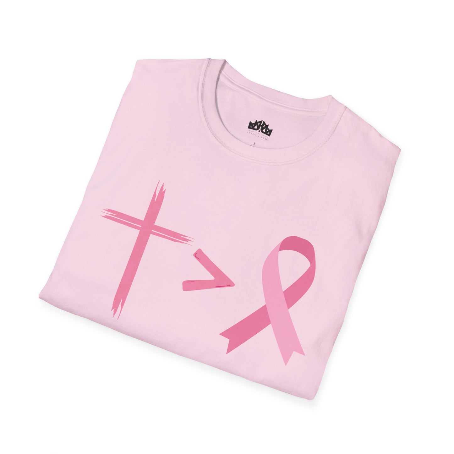 the cross > cancer softstyle t-shirt