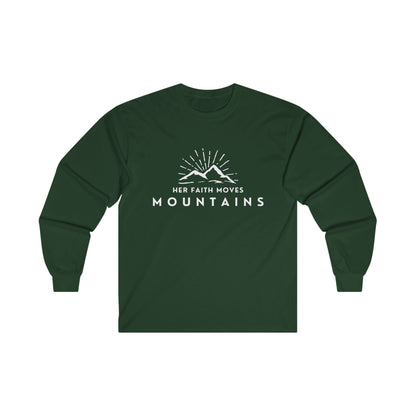 "Her Faith Moves Mountains" Women's Ultra Cotton Long Sleeve Tee