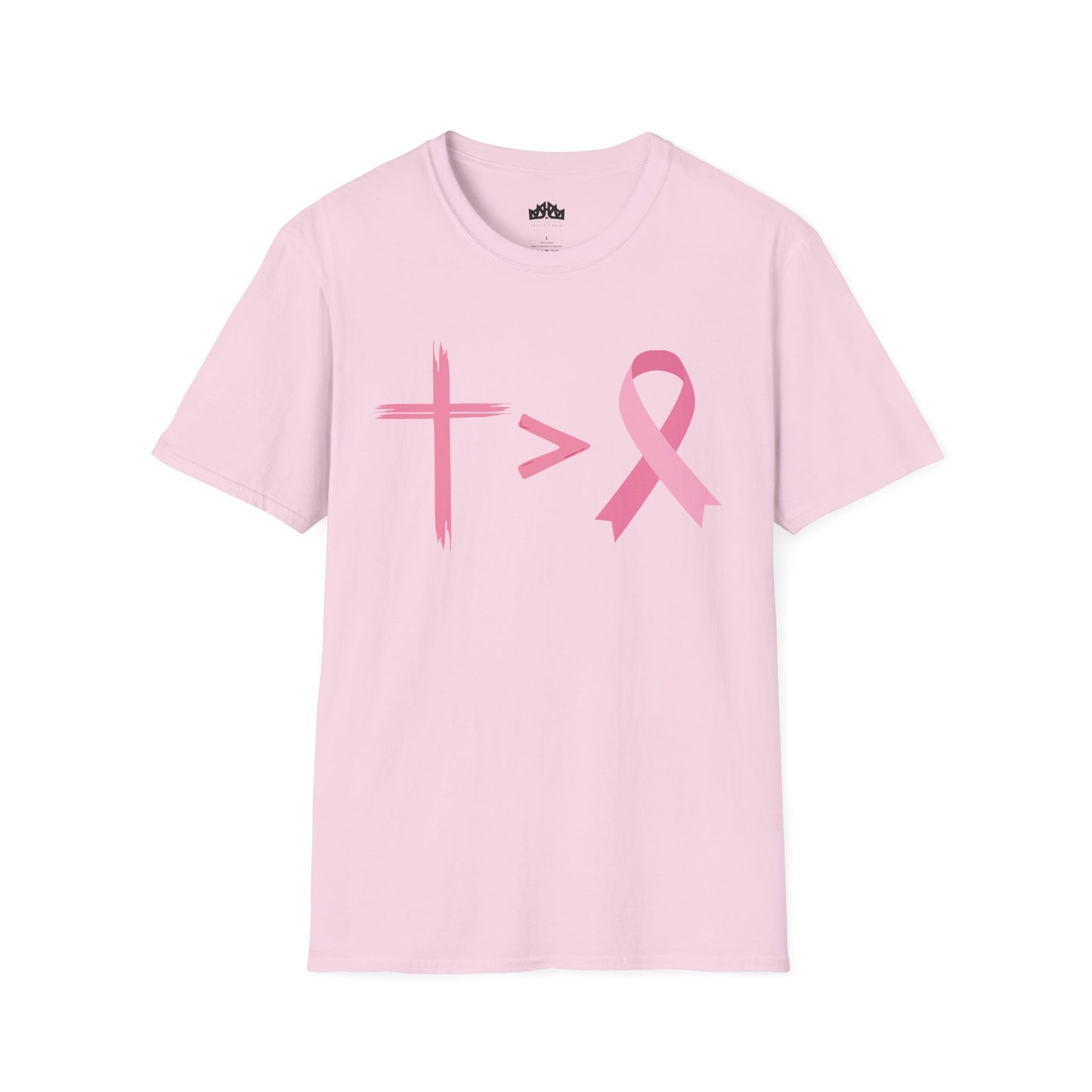 the cross > cancer softstyle t-shirt