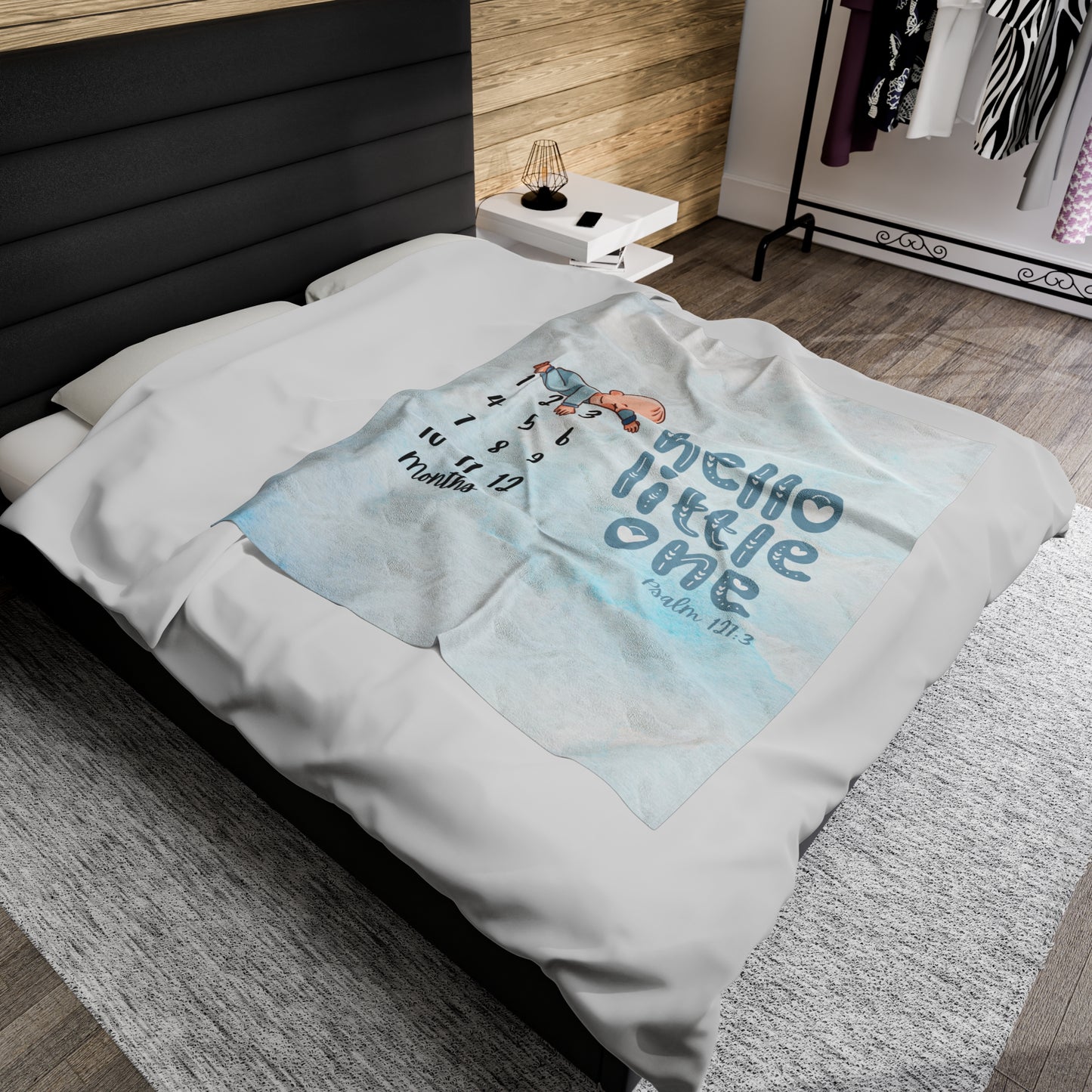 baby boy month milestone blanket