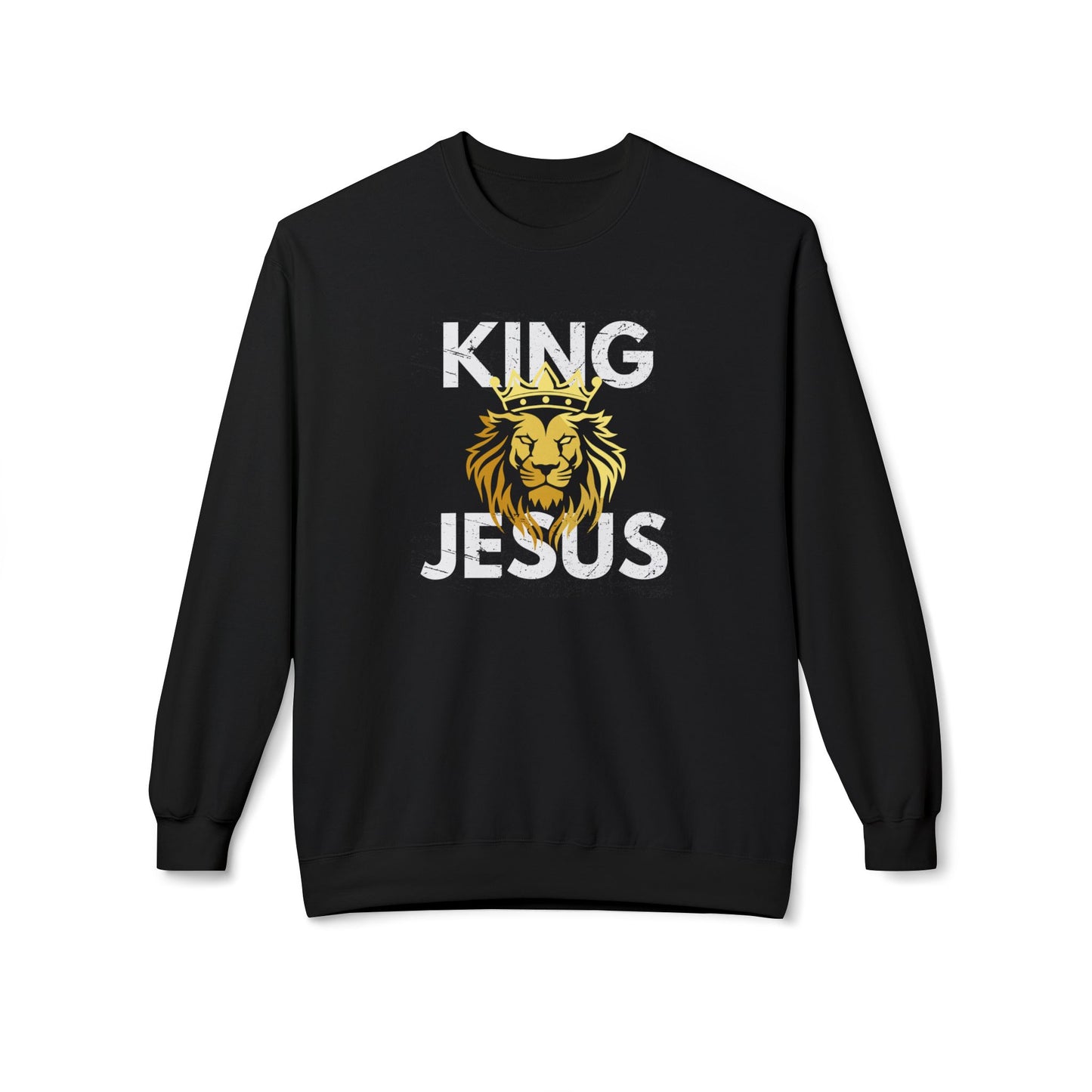 "king jesus" unisex midweight softstyle fleece crewneck sweatshirt