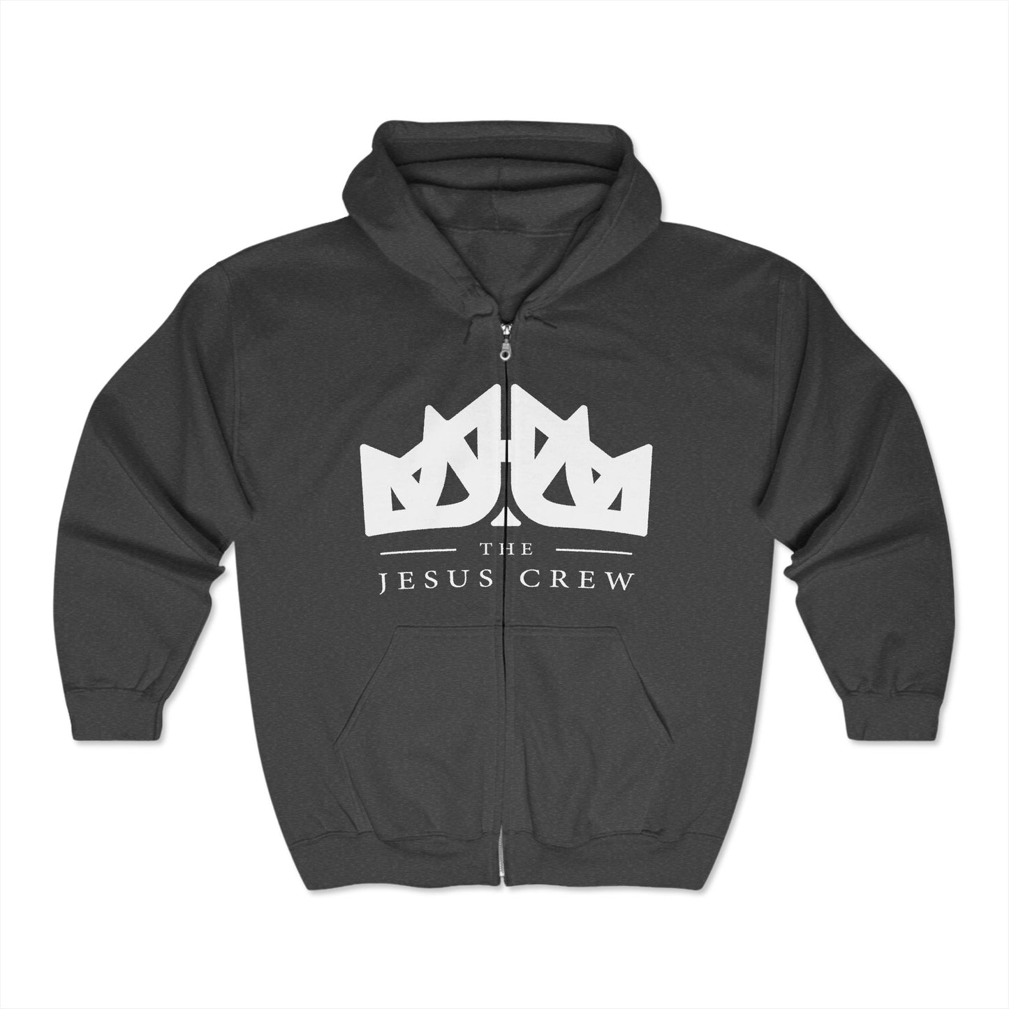 the jesus crew men's heavy blend™ full zip hooded sweatshirt