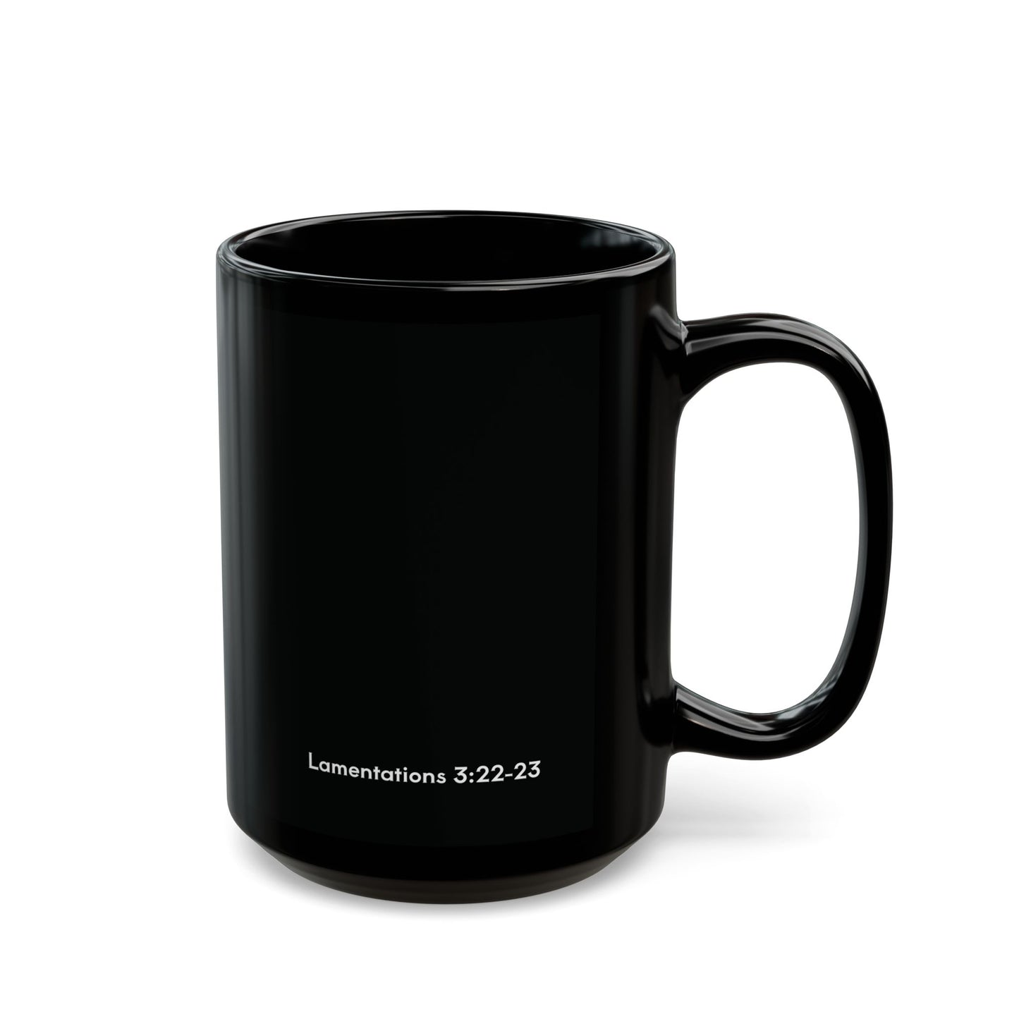 "morning mercies" black mug (11oz, 15oz)