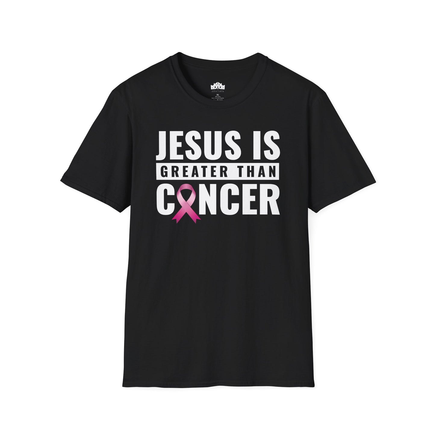 jesus is greater than cancer softstyle t-shirt