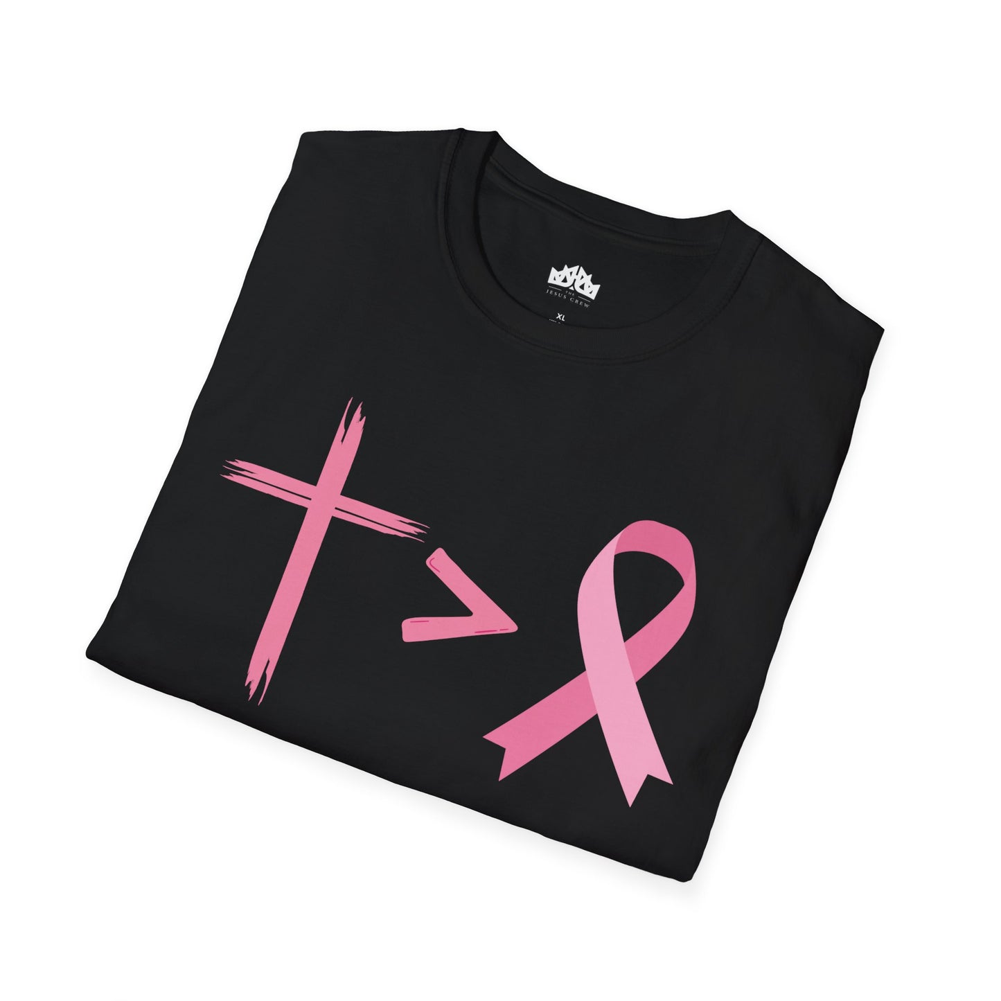 the cross > cancer softstyle t-shirt
