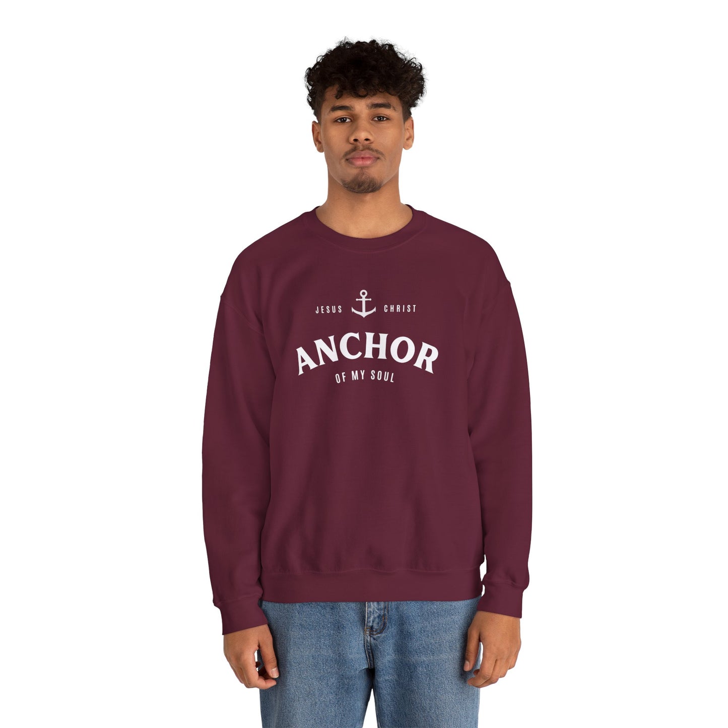 "anchor of my soul" unisex heavy blend™ crewneck sweatshirt