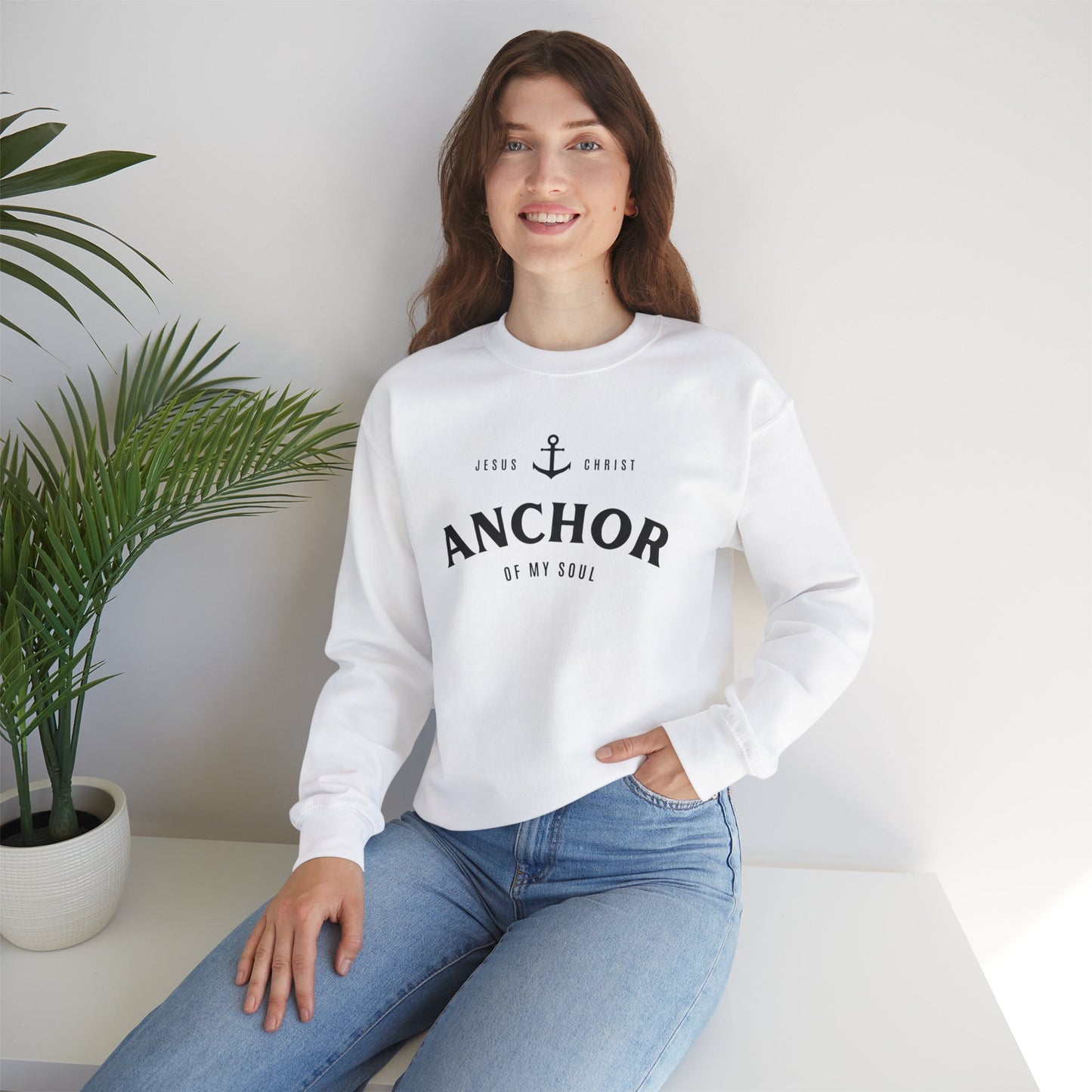 "anchor of my soul" unisex heavy blend™ crewneck sweatshirt