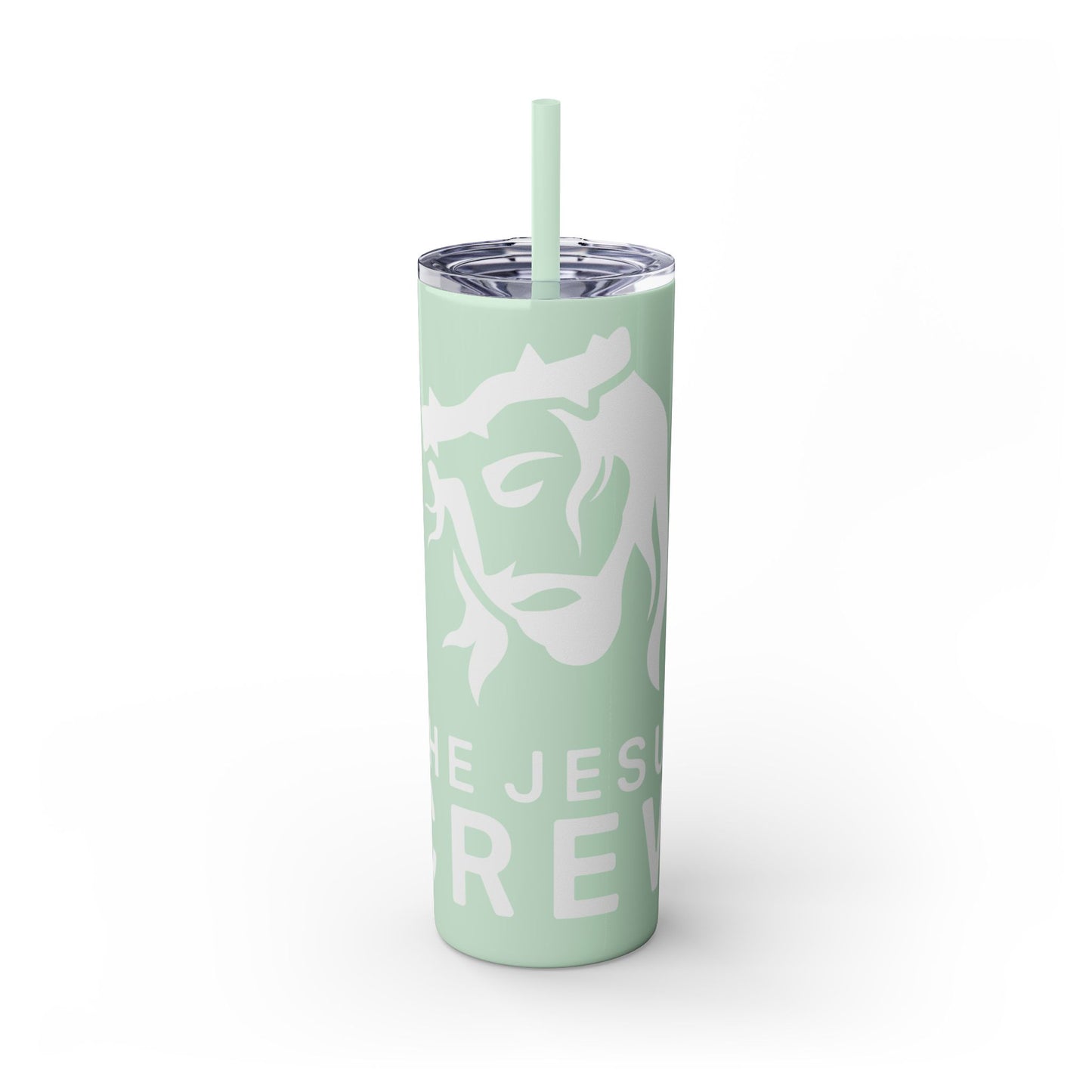 skinny tumbler with straw, 20oz
